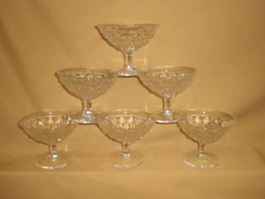 FOSTORIA AMERICAN CHAMPAGNE/ MARTINI OR SHERBET-3.25" TALL - 4 OZ - SET OF 6 - Picture 1 of 8