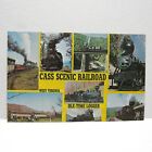 Postcard Vintage Cass Scenic Railroad West Virginia Ole Time Logger Train Steam