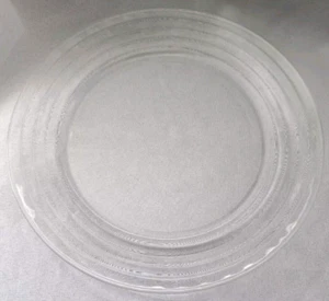 SET OF 4 LIBBEY CLEAR GLASS HOOPS DINNER PLATES 10 3/4" - Picture 1 of 3