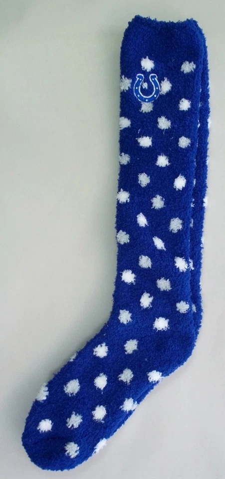 NFL Womens Indianapolis Colts Sleepsoft Polka Socks Royal Blue M Color Royal