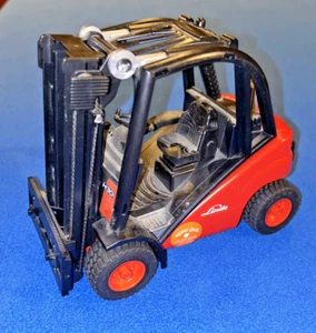 Carrello elevatore Linde giocattolo da costruzione Bruder 1287/01 2004 1:16 H30 Germania - Foto 1 di 16