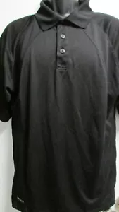 Men's Chest 44" Black Pullover SS Collared Shirt By Russell Athletics - Picture 1 of 9