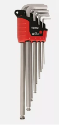 WIHA 66990 9- PIECE MAGIC RING SCREW HOLDING BALL END HEX KEY SET METRIC 1.5-10M - Image 1 of 3