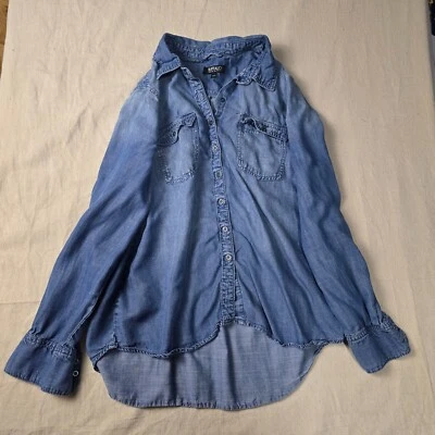 Buffalo David Bitton Women’s Western Button-Up Shirt | Blue | Size Medium - Image 1 of 4