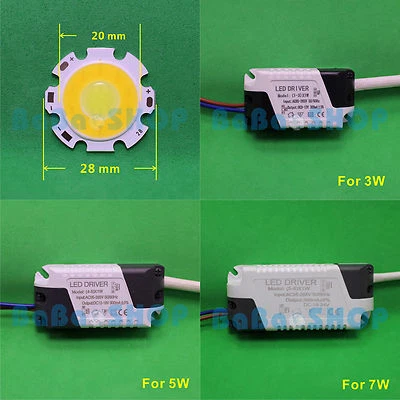 3W 5W 7W Bi-Color 2-Segment Cold Warm White 3000~6000K COB LED Lamp Light Driver - Image 1 of 2