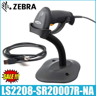 Motorola Zebra Symbol LS2208-SR20007R-NA Barcode Scanner Reader Kit W/ USB Cable - Image 1 of 4