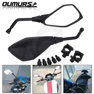 Motorcycle Rear view Side Mirrors For ATV Polaris Yamaha Honda 7/8" Handle Bar - Image 1 of 4