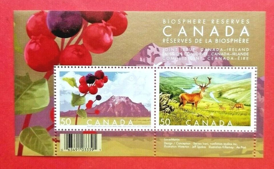 Canada Stamp 2106b  "Biosphere Reserves" Souvenir Sheet MNH 2005 - Image 1 of 1