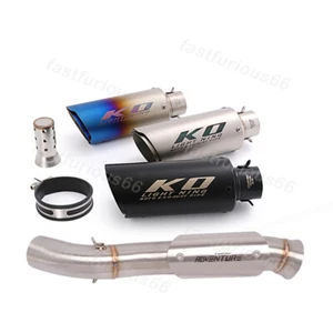51MM Exhaust System Mid Pipe Mufflers Silencers Modified For 790 ADV 2020-2023 - Picture 1 of 14