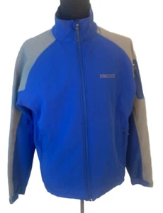 Marmot Jacket Mens Large Blue Gravity Softshell Fleece Lined Windbreaker Hiking - Picture 1 of 13