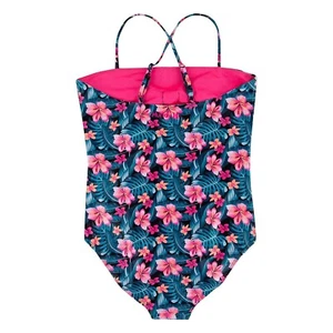 Hurley Girl's UPF 50+ One-Piece Swimsuit Size XL Floral Print Multi NWT - Picture 1 of 8