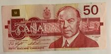 Canada 1988 ￼50 Dollar Bill Mackenzie King FHU3971370  Circulated Vintage￼