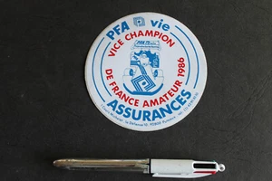 Autocollant / Sticker - Assurance PFA Vie - Vice champion de France amateur 1986 - Imagen 1 de 2