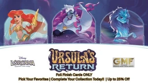 Disney Lorcana Ursula's Return Cold Foil Finish Cards - Pick 4+ Cards & Save 25% - Picture 1 of 86