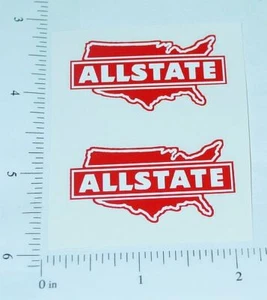 Pair Marx Allstate Red/White Door Logo Stickers MX-006 - Imagen 1 de 1