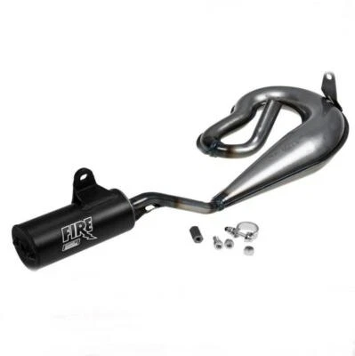 30508 MARMITTA PIAGGIO CIAO OMOLOGATA DGM VERNICIATA TRASPARENTE CON SILENZIATOR - Immagine 1 di 4