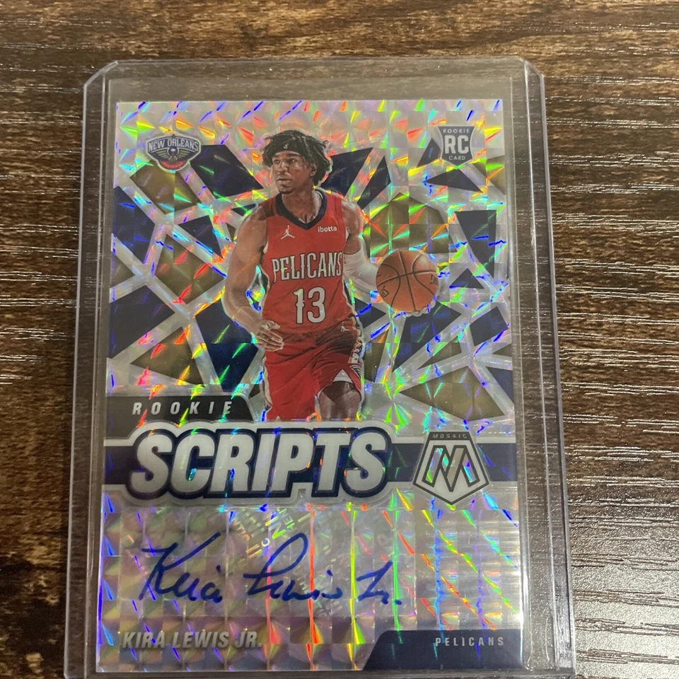 KIRA LEWIS JR 2020-21 Mosaic Rookie Scripts Silver Prizm AUTO RC - Image 1 of 2