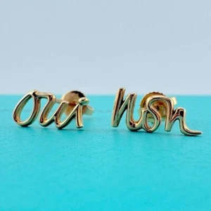 RARE Tiffany & Co. Oui Non Paloma Picasso Graffiti Earrings in 18k Rose Gold - Picture 1 of 6