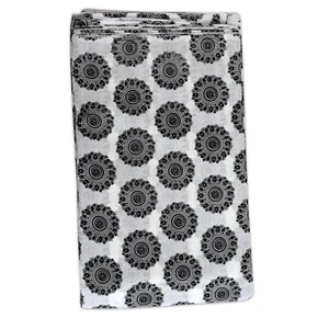 Indian Black Floral Hand Block Print Running Cotton Voile Fabric 10 Yard - Picture 1 of 5