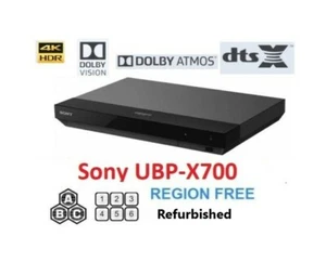 Sony UBP-X700 Refurbished 4K REGION FREE BLU-RAY DVD PLAYER ZONE A B C DVD 0-9 - Picture 1 of 4