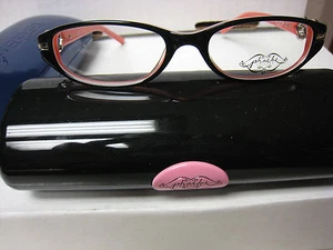 Phoebe Couture Eyeglass Frames P236 BLACK 50-16-130 With Case New - Picture 1 of 4