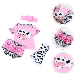 4 Pcs Baby Clothing Four-Piece Set New Born Outfits Girl Miss Toddler - Picture 1 of 12