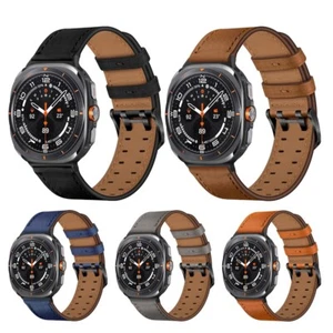 Weiches Echtleder Armband Freizeitband für Samsung Galaxy Watch Ultra 2025 - Bild 1 von 40