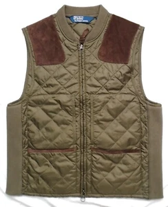 Vintage 80s 90s Polo Ralph Lauren Mens M Quilted Outdoor Hunting Shooting Vest - Picture 1 of 11