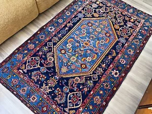 4x7 Antique 1930’s Oriental Authentic Handmade Rug - Picture 1 of 14
