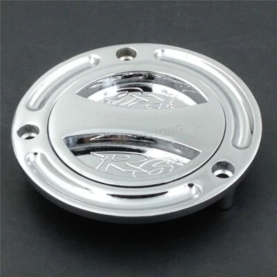 Tapa de tanque de combustible plateada sin llave apta para Yamaha YZF R6S 2001-2009 R6 1999 2000-2019 Foto 1 de 4