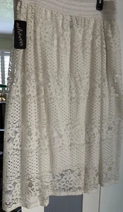 Nueva falda blanca Metroware para mujer talla L tiene forro - Imagen 1 de 4