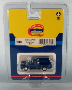 ATHEARN 1955 Ford F-100 Panel Truck (Blue) 1/87 HO Scale Plastic Model NEW Look! - Picture 1 of 4