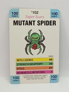Monster in My Pocket Series 4 Super Scary Battle Cards #102 Mutant Spider - Picture 1 of 3