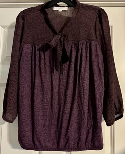 Ann Taylor LOFT Boho Mixed Media Gr. M Bindeband 3/4 Arm Gummibund gepunktet - Bild 1 von 9