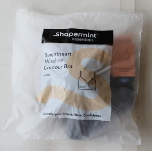 Reggiseno contorno wireless Black Shapermint Essentials sweetheart - XL - Nuovo con etichette - Foto 1 di 4
