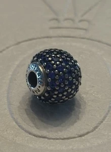 Authentic Pandora Essence Retired PEACE Blue Crystal Charm - Bild 1 von 5