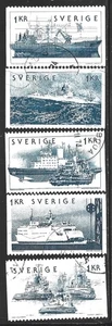 Schweden, Scott #1096-1100, Swedish Shipping Industry, gebraucht - Bild 1 von 1