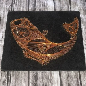 Kupferdraht Schnur Kunst Wal Bild - Bild 1 von 6