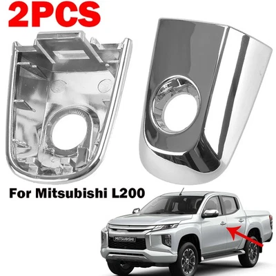 2x Front Exterior Door Handle Cover For 2005-2015 Mitsubishi L200 Triton Montero Foto 1 de 4