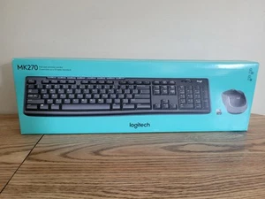Logitech MK270 Full-size Wireless Combo 2.4GHz Keyboard and Mouse New & Sealed - Picture 1 of 12