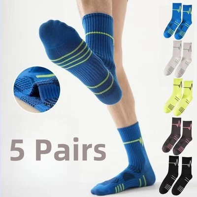 Running Compression Socks for Men & Women Crew Socks with Cushion Sport socks - Image 1 of 4