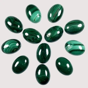 Natural Malachite Oval Cabochon 5x7mm to 20x25mm Loose Gemstone - Picture 1 of 2