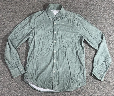 Camisa de franela Steven Alan para hombre verde mediana manga larga 100 % algodón hecha en EE. UU. Foto 1 de 4