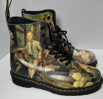 Botas de cuero Doc Martens 1460 Pascal Museum Collection Hogarth hombres 9 mujeres 10 Foto 1 de 4