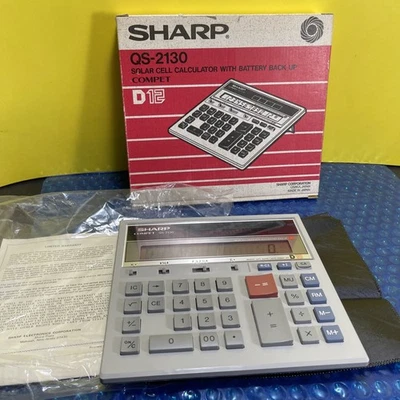 Sharp Compet QS-2130 12 Digit Calculator NEW In Box Made Japan - Image 1 of 2