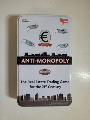 Anti-monopoly Travel Board Game in a Tin Complete - NEW - Image 1 of 4