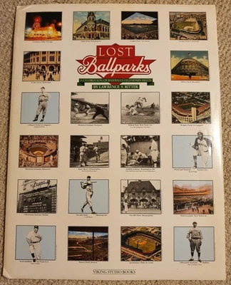 Póster de exhibición de la tienda Lost Ballparks Ritter 1992, sin usar, 22 x 17 pulgadas, raro Foto 1 de 4