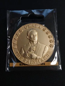 AEW Okada Rainmaker Enamel Wrestling Coin Pin BRAND NEW SEALED - Picture 1 of 2