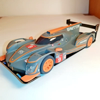 Scalextric Ginetta G60-LT-P1 Le Mans #9 Slot Car - Gris/Naranja - Nuevo sin caja Foto 1 de 4