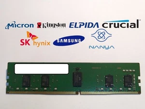 Lot of 5 Major Brand 8 GB DDR4-2666V PC4-21333R 1Rx8 1.2V DIMM Server RAM - Picture 1 of 2